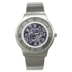 Nature Collage Print  Stainless Steel Watch (slim)