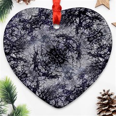 Nature Collage Print  Heart Ornament (two Sides) by dflcprints