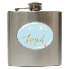 You Are Loved Hip Flask (6 Oz) by Kathrinlegg