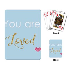 You Are Loved Playing Cards Single Design by Kathrinlegg