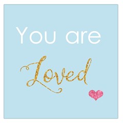 You Are Loved Large Satin Scarf (square)