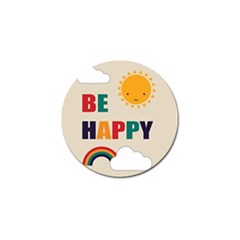 Be Happy Golf Ball Marker 4 Pack