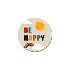 Be Happy Golf Ball Marker 10 Pack