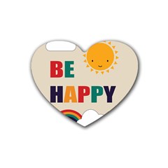 Be Happy Drink Coasters (heart)