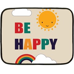 Be Happy Mini Fleece Blanket (two Sided)