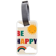 Be Happy Luggage Tag (two Sides)