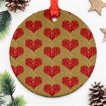 Sparkle Heart  Round Ornament Front