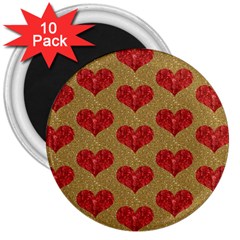 Sparkle Heart  3  Button Magnet (10 Pack) by Kathrinlegg