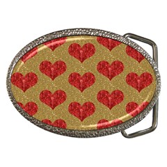 Sparkle Heart  Belt Buckle (oval) by Kathrinlegg