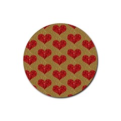 Sparkle Heart  Drink Coasters 4 Pack (round)