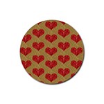 Sparkle Heart  Drink Coasters 4 Pack (Round) Front