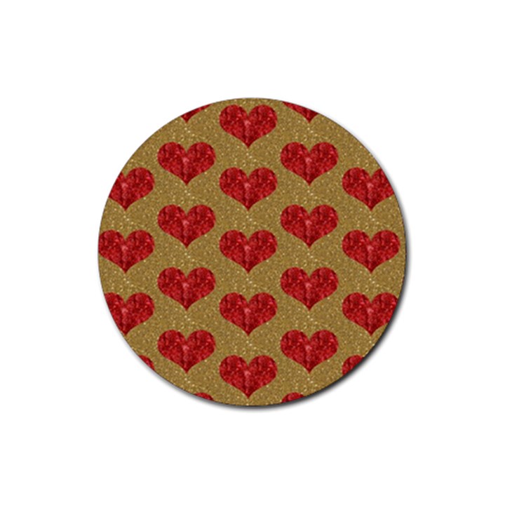 Sparkle Heart  Drink Coasters 4 Pack (Round)