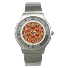 Sparkle Heart  Stainless Steel Watch (slim) by Kathrinlegg