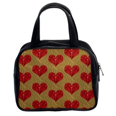 Sparkle Heart  Classic Handbag (two Sides)