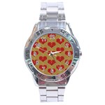 Sparkle Heart  Stainless Steel Watch Front