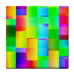 Colorful Gradient Shapes Tile Coaster