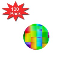 Colorful Gradient Shapes 1  Mini Button (100 Pack)  by LalyLauraFLM