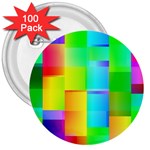 Colorful gradient shapes 3  Button (100 pack) Front