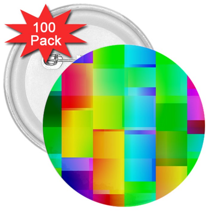 Colorful gradient shapes 3  Button (100 pack)