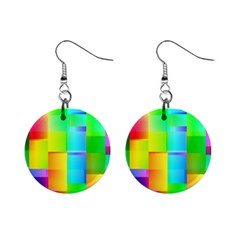 Colorful Gradient Shapes 1  Button Earrings