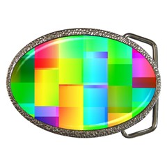 Colorful Gradient Shapes Belt Buckle by LalyLauraFLM