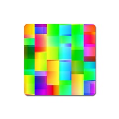 Colorful Gradient Shapes Magnet (square) by LalyLauraFLM