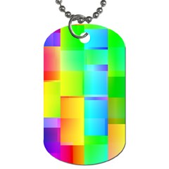 Colorful Gradient Shapes Dog Tag (one Side) by LalyLauraFLM