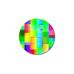 Colorful Gradient Shapes Golf Ball Marker