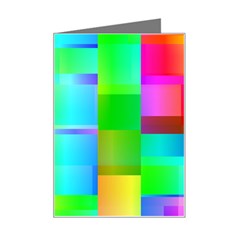 Colorful Gradient Shapes Mini Greeting Card by LalyLauraFLM