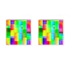 Colorful Gradient Shapes Cufflinks (square)