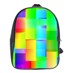 Colorful Gradient Shapes School Bag (large)