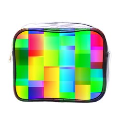 Colorful Gradient Shapes Mini Toiletries Bag (one Side)