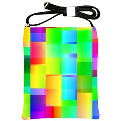 Colorful Gradient Shapes Shoulder Sling Bag