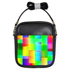 Colorful Gradient Shapes Girls Sling Bag