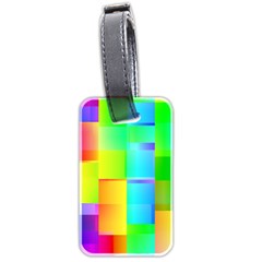 Colorful Gradient Shapes Luggage Tag (two Sides) by LalyLauraFLM