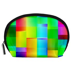 Colorful Gradient Shapes Accessory Pouch by LalyLauraFLM