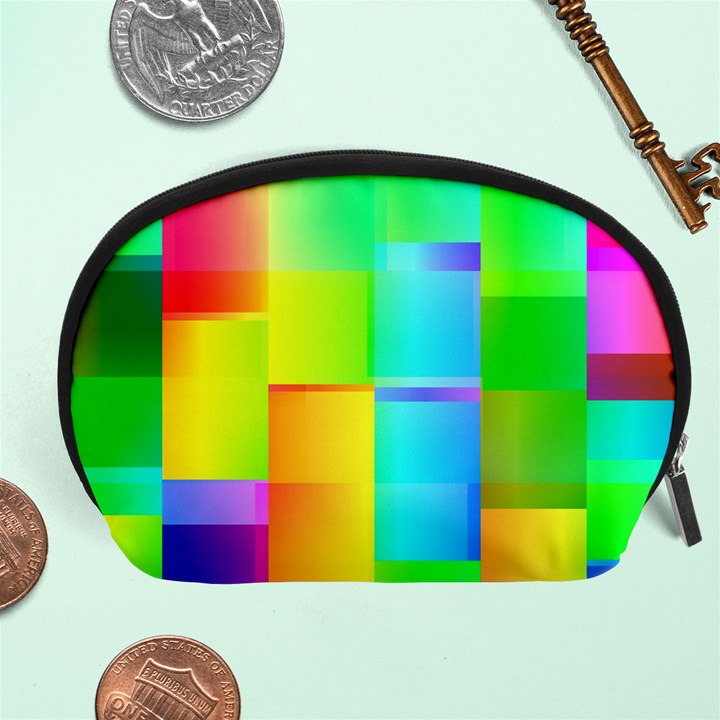 Colorful gradient shapes Accessory Pouch