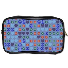 Peace And Love Toiletries Bag (one Side)