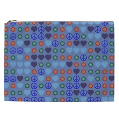 Peace And Love Cosmetic Bag (xxl) by LalyLauraFLM