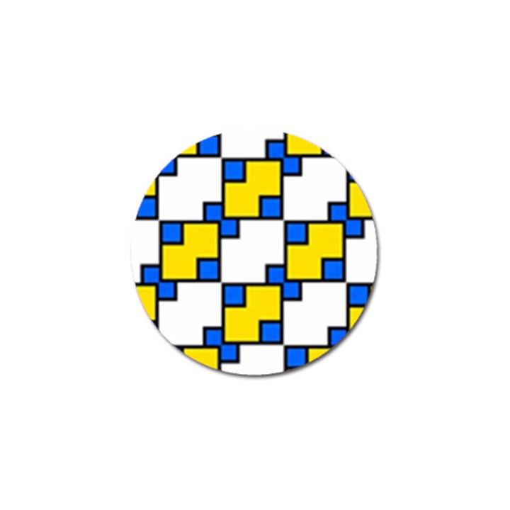 Yellow and blue squares pattern Golf Ball Marker