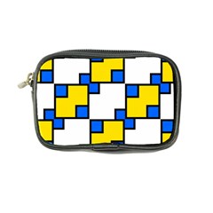 Yellow And Blue Squares Pattern Coin Purse