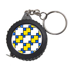 Yellow And Blue Squares Pattern Measuring Tape