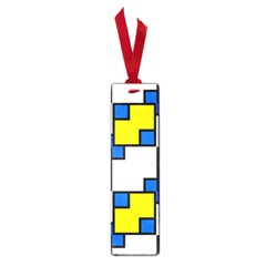 Yellow And Blue Squares Pattern Small Book Mark