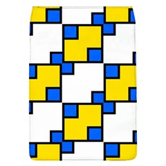 Yellow And Blue Squares Pattern Removable Flap Cover (large)