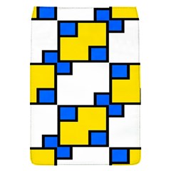 Yellow And Blue Squares Pattern Removable Flap Cover (small) by LalyLauraFLM