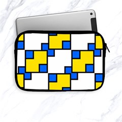 Yellow And Blue Squares Pattern Apple Ipad Mini Zipper Case