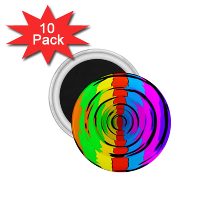 Rainbow Test Pattern 1.75  Button Magnet (10 pack)