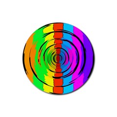 Rainbow Test Pattern Drink Coaster (round) by StuffOrSomething