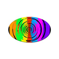 Rainbow Test Pattern Sticker (oval) by StuffOrSomething