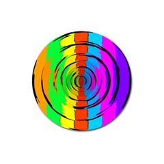 Rainbow Test Pattern Magnet 3  (round)